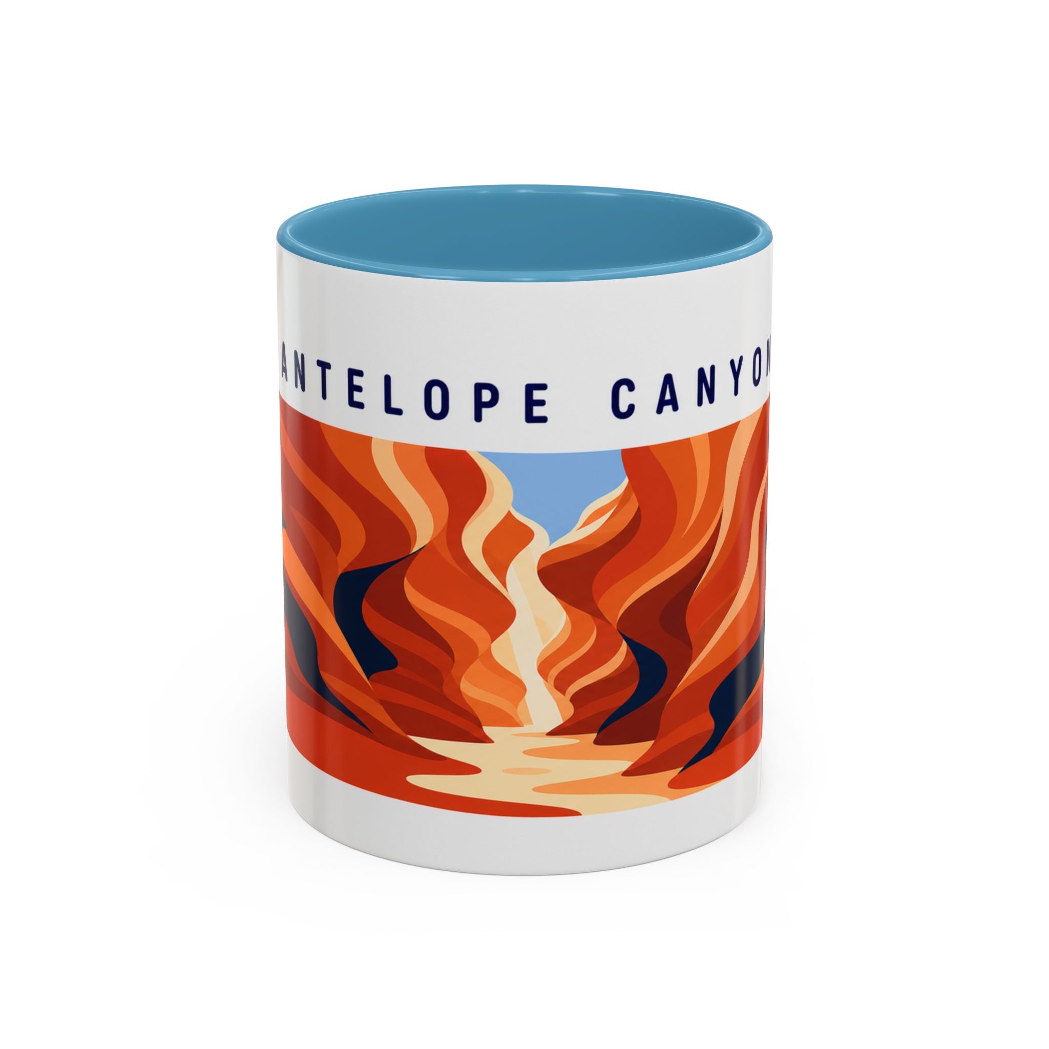 Antelope Canyon Coffee Mug | Travel Destination Souvenir Gift | Accent Color Ceramic 11oz 15oz