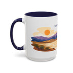 Death Valley National Park Coffee Mug | Solid Color Block Park Souvenir | 11oz 15oz Accent Mug