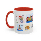 Copenhagen Coffee Mug | Postage Stamp Collage Mug | Travel Souvenir Accent Cup 11oz 15oz