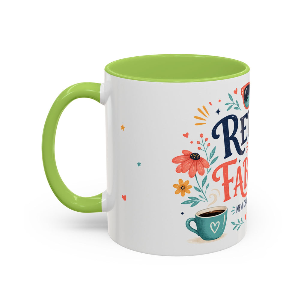 Retired And Fabulous Coffee Mug | Retirement Gift For Women Men | Accent Color Ceramic 11oz 15oz