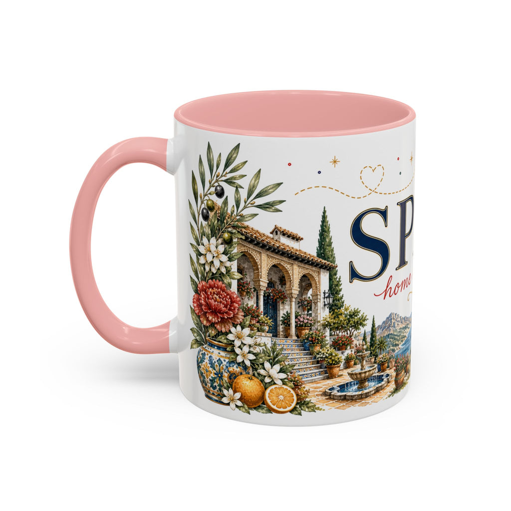 Spain Home Country Mug | Moving Away Gift | Long Distance Friendship | 11 oz 15 oz Accent Mug