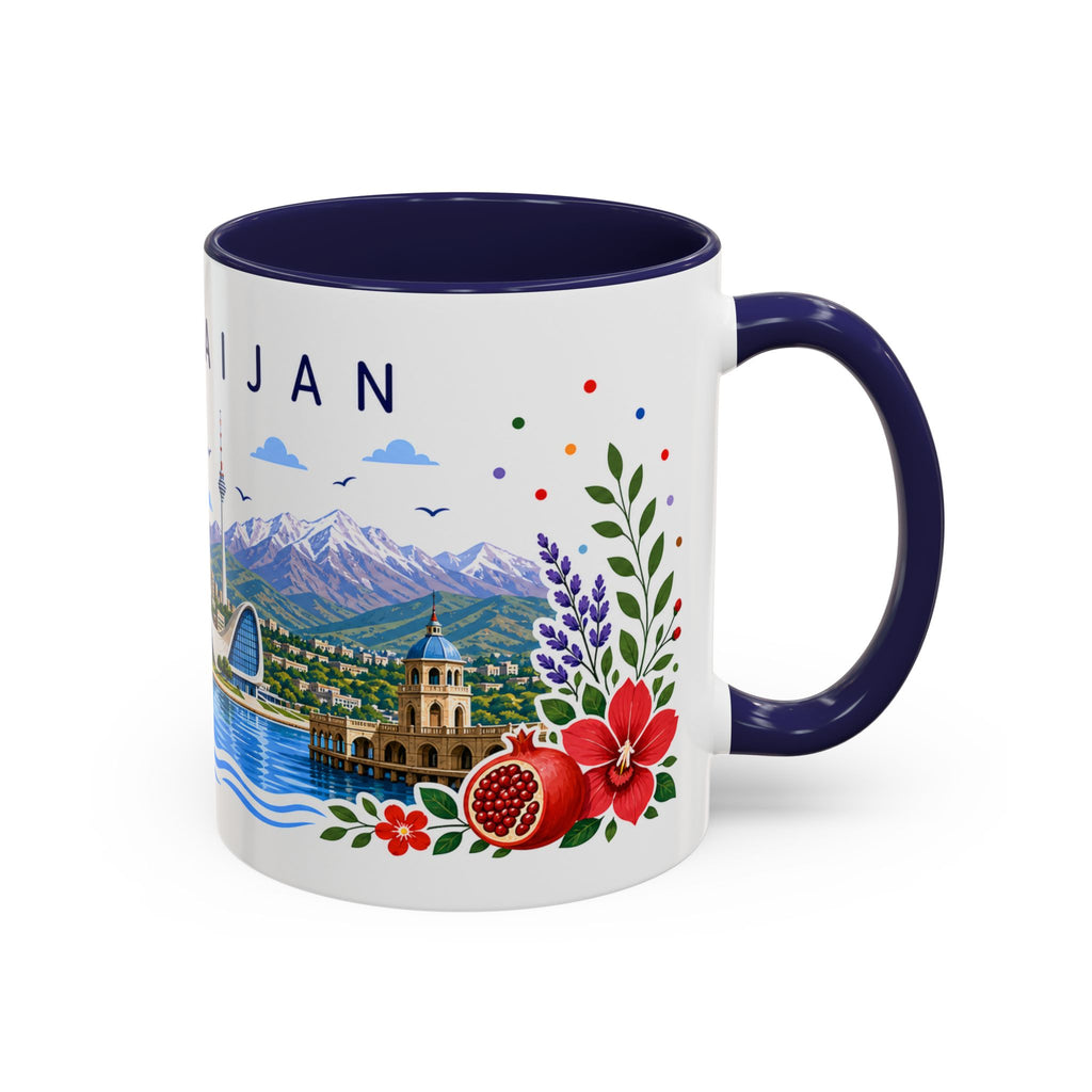 Azerbaijan Coffee Mug | Travel Souvenir Accent Mug | Place Gift Ceramic Cup 11oz 15oz