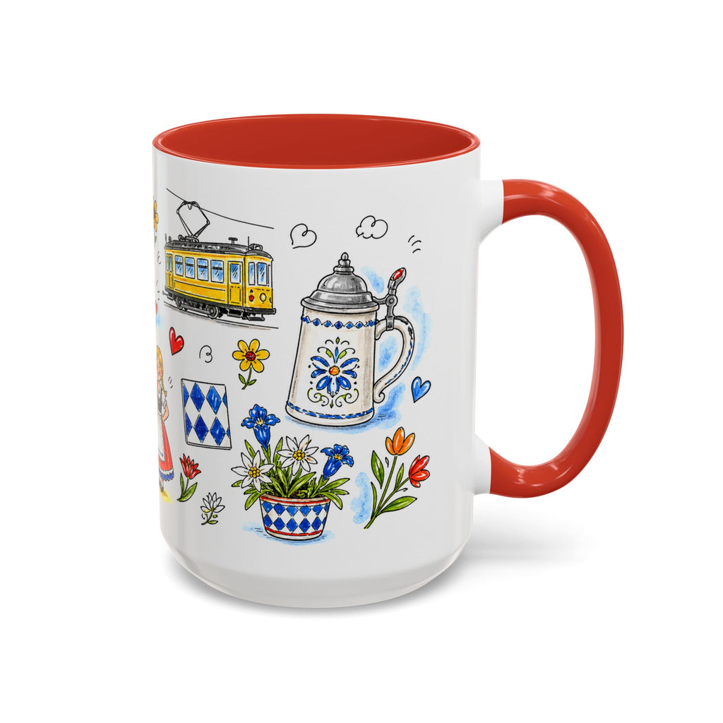 Munich Travel Mug | European City Souvenir Accent Coffee Mug | 11oz 15oz Ceramic Cup