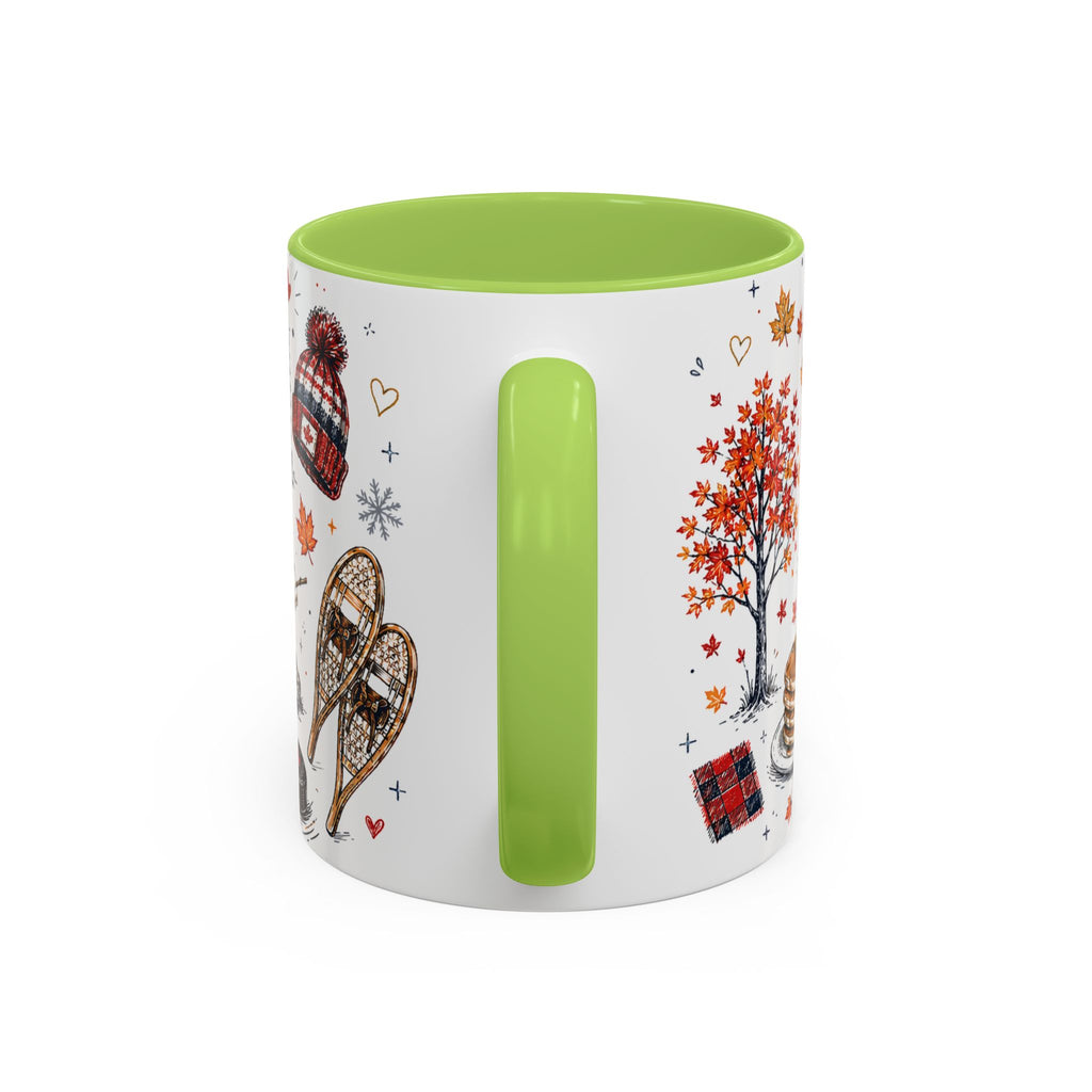 Maple Leaf Forever Coffee Mug | Canadian Pride Gift | Accent Color Ceramic 11oz 15oz