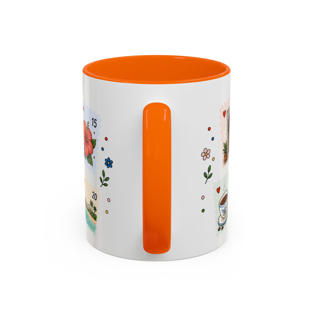 Zanzibar City Coffee Mug | Postage Stamp Collage Mug | Travel Souvenir Accent Cup 11oz 15oz