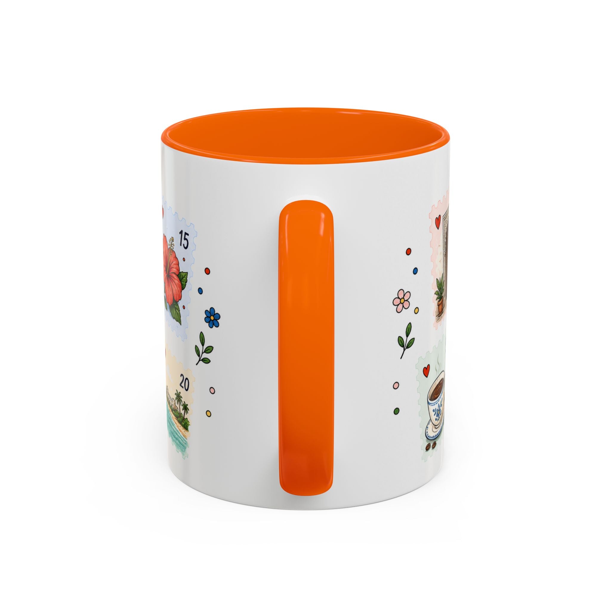 Zanzibar City Coffee Mug | Postage Stamp Collage Mug | Travel Souvenir Accent Cup 11oz 15oz