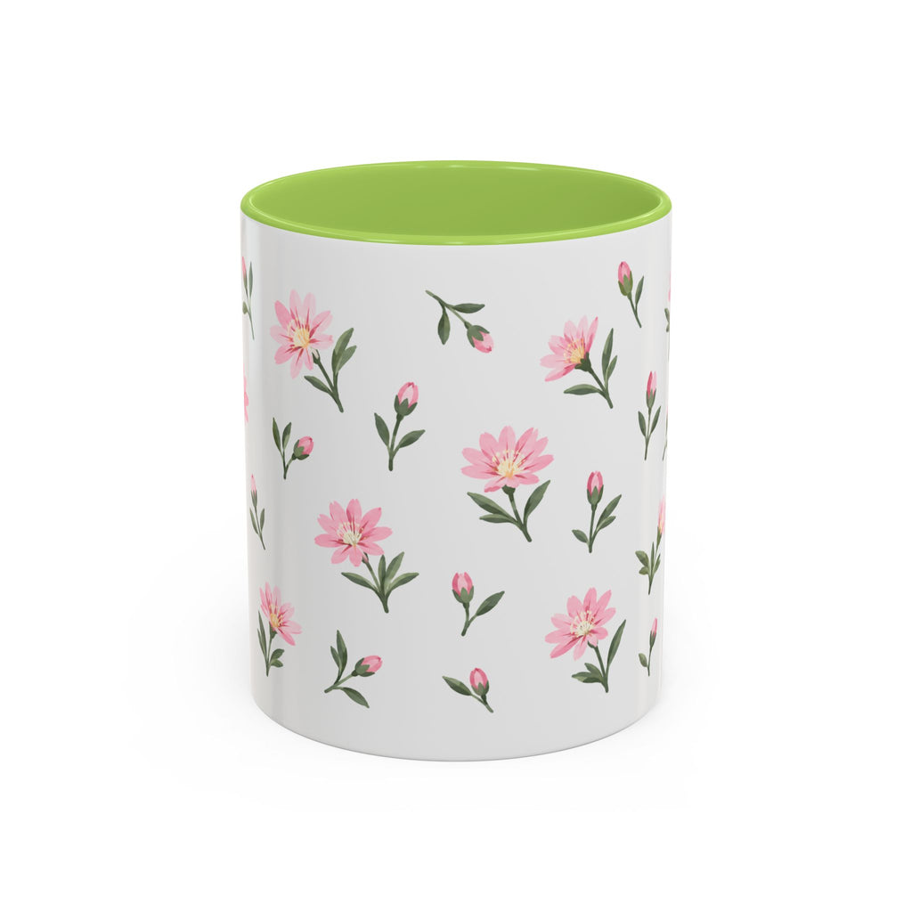 Montana Bitterroot Mug, State Flower Floral Coffee Cup, 11oz Botanical Gift