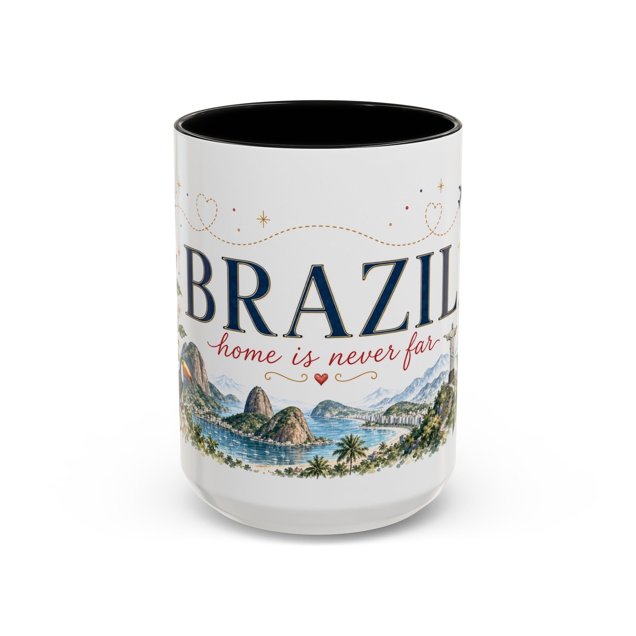 Brazil Home Country Mug | Moving Away Gift | Long Distance Friendship | 11 oz 15 oz Accent Mug