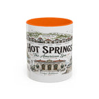 Hot Springs National Park Coffee Mug | Arkansas Thermal Spring Spa Gift | Accent Color Ceramic 11oz 15oz