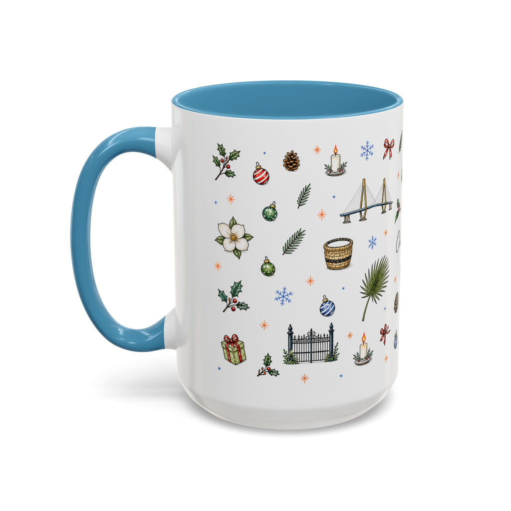 Charleston Christmas Mug | Watercolor City Souvenir, Holiday Travel Gift (11oz/15oz)