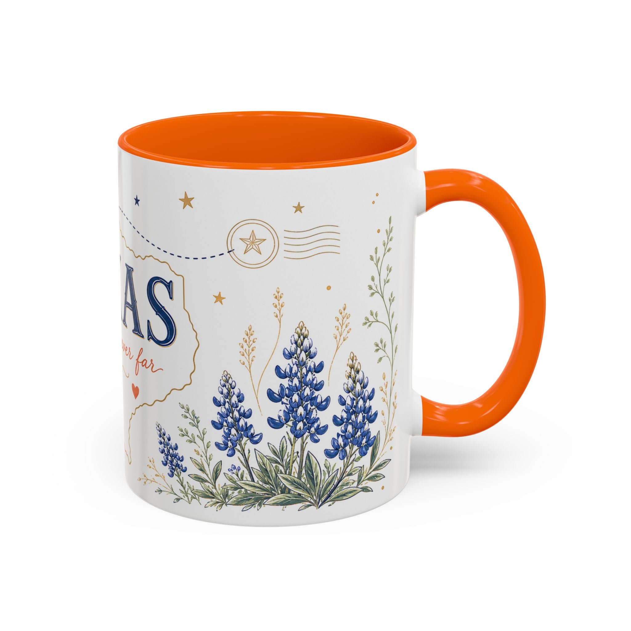 Texas State Map Mug | Bluebonnet Botanical Design, Home Reminder Coffee Cup