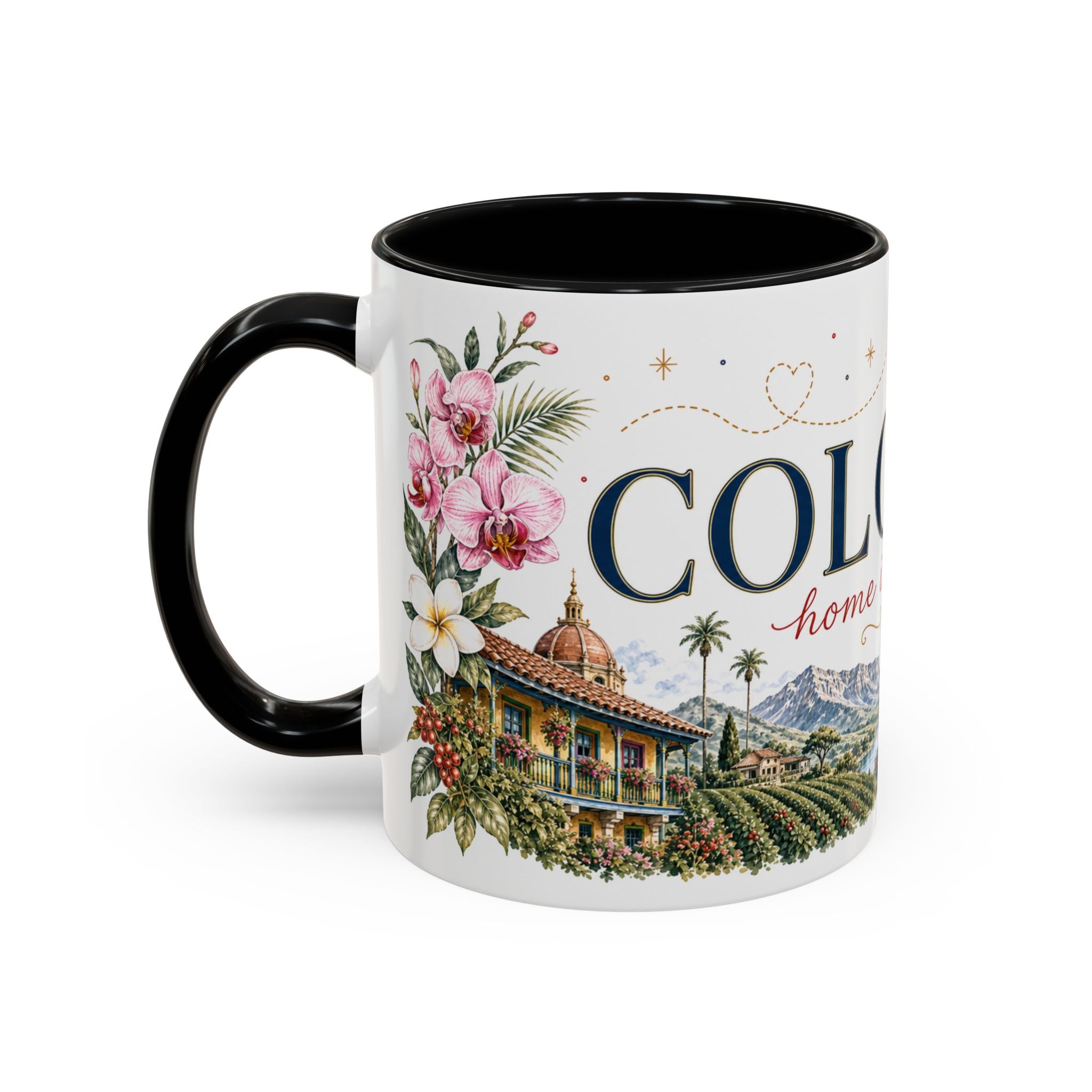 Colombia Home Country Mug | Moving Away Gift | Long Distance Friendship | 11 oz 15 oz Accent Mug