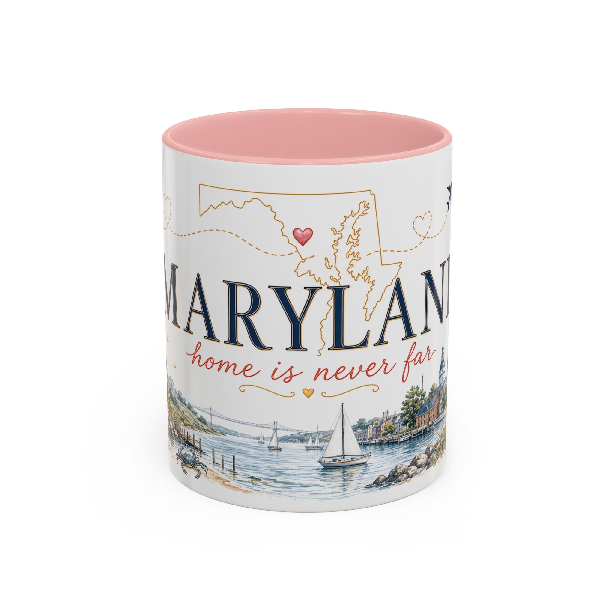 Maryland State Map Mug | Homesick Gift, Long Distance Friendship Coffee Cup (11oz 15oz)