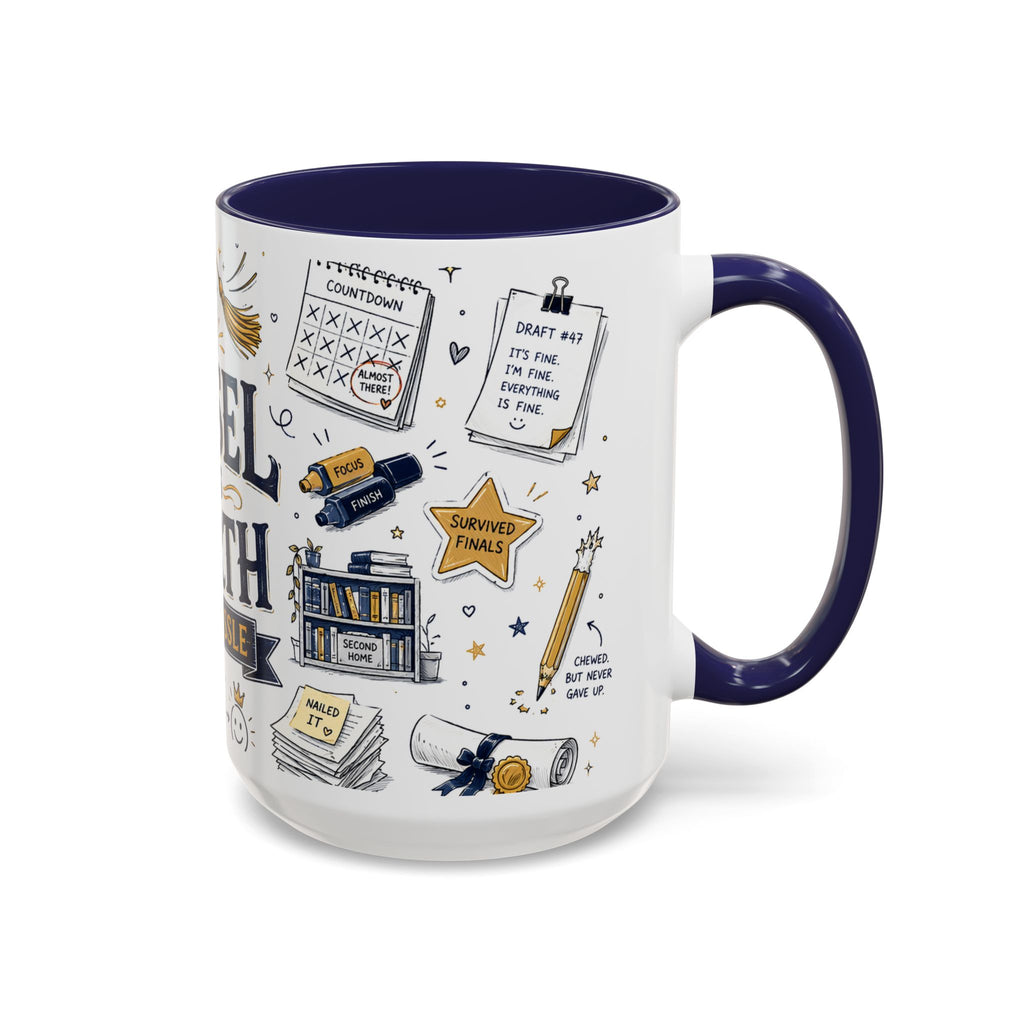 The Tassel Was Worth the Hassle Coffee Mug | Funny Graduation Gift 2026 | Accent Color Ceramic 11oz 15oz