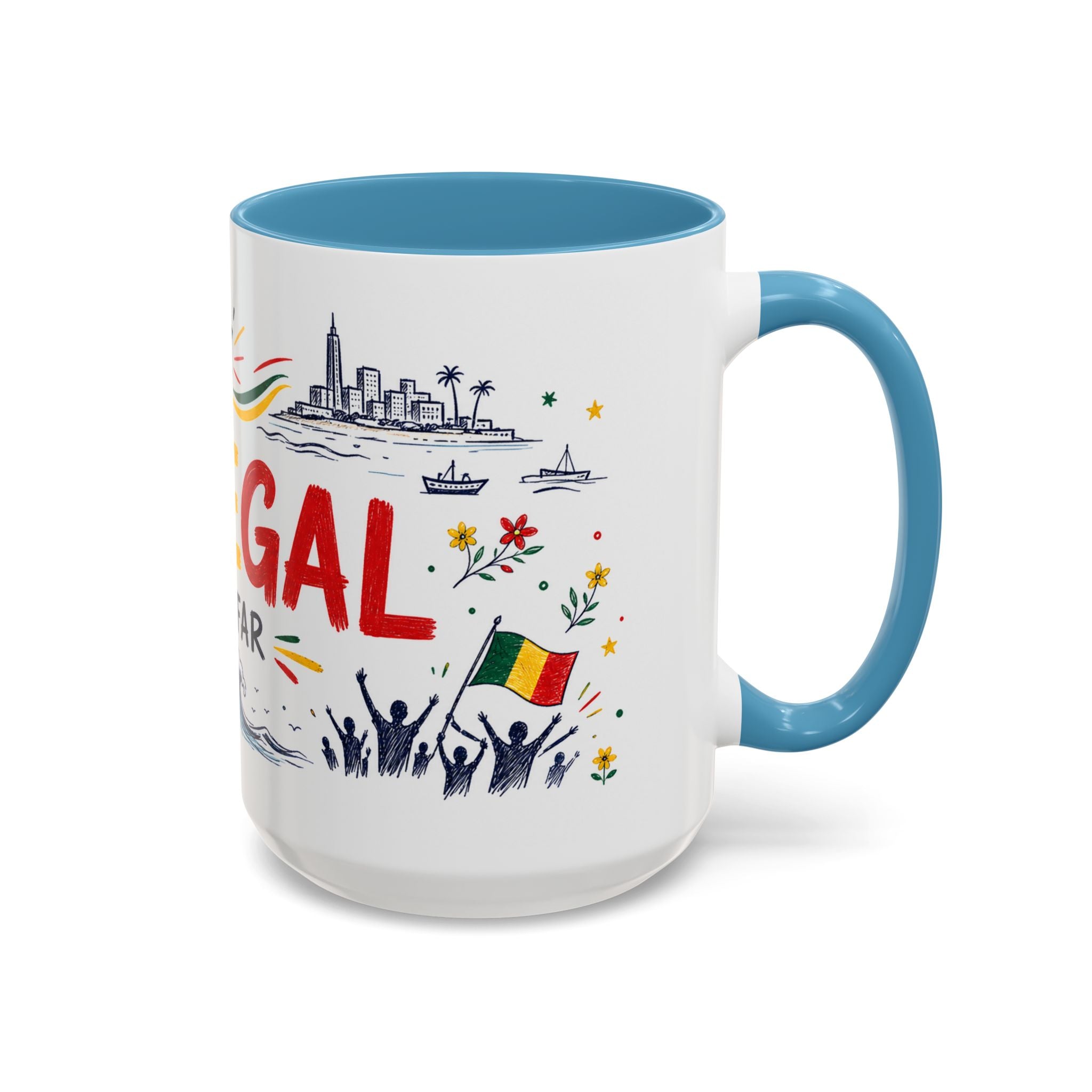 Senegal Soccer Coffee Mug | World Cup Fan Gift | Accent Color Ceramic 11oz 15oz Match Day Cup