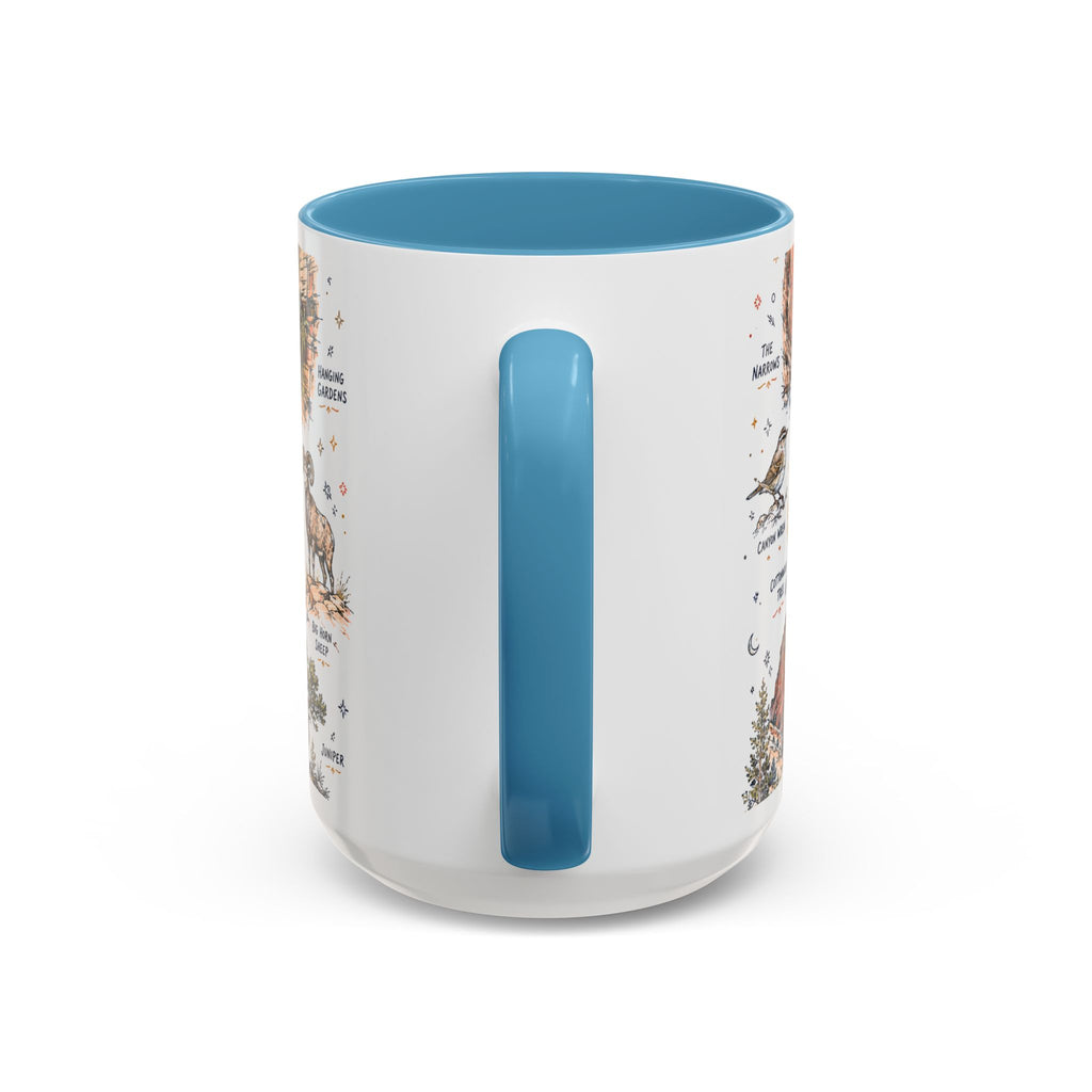 Zion National Park Coffee Mug | Hiking Camping Nature Gift | Accent Color Ceramic 11oz 15oz