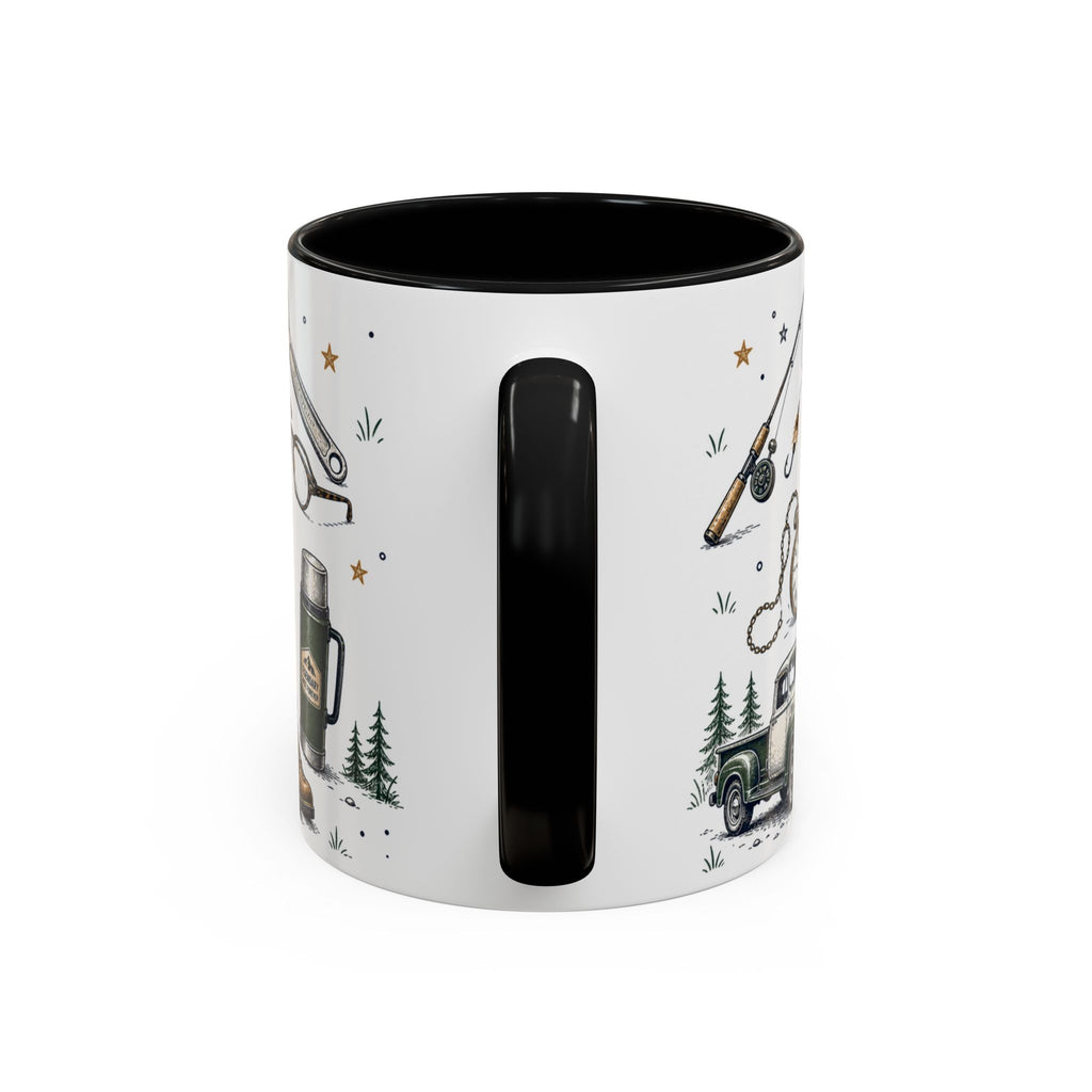 Grandpa The Legend Coffee Mug | Gift From Grandkids | Accent Color Ceramic 11oz 15oz