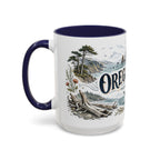 Oregon Coast Mug, Pacific Northwest Travel Souvenir, Bucket List Gift, Accent Ceramic Coffee Mug 11oz 15oz