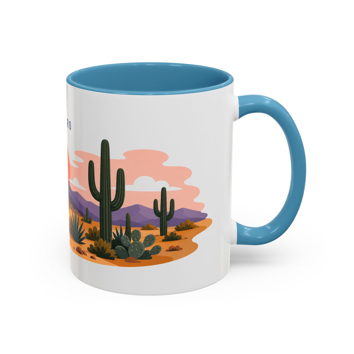 Saguaro National Park Coffee Mug | Solid Color Block Park Souvenir | 11oz 15oz Accent Mug