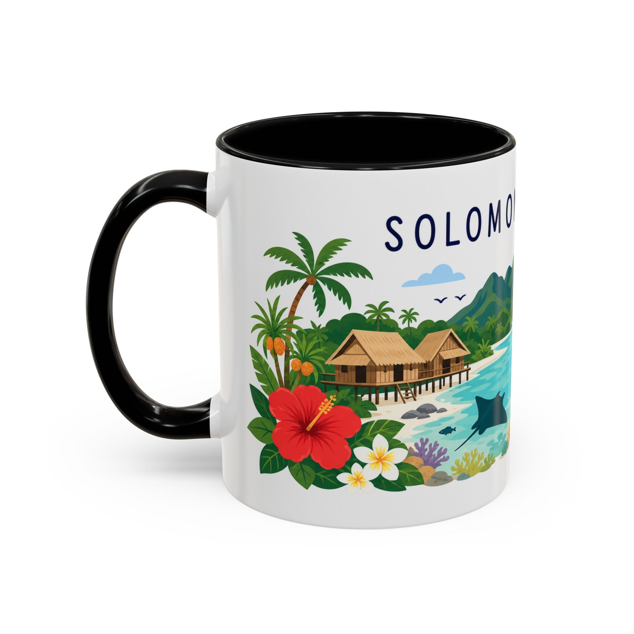 Solomon Islands Coffee Mug | Travel Souvenir Accent Mug | Country Gift Ceramic Cup 11oz 15oz