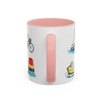Key West Illustrated Travel Mug | City Souvenir Accent Coffee Mug | 11oz 15oz Ceramic Cup