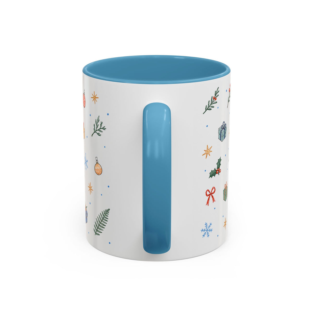 Big Sur Christmas Mug | Watercolor Travel Souvenir | Holiday Gift | Accent Ceramic Coffee Cup 11oz 15oz