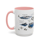Crater Lake National Park Coffee Mug | Oregon Volcano Blue Lake Hiking Gift | Accent Color Ceramic 11oz 15oz