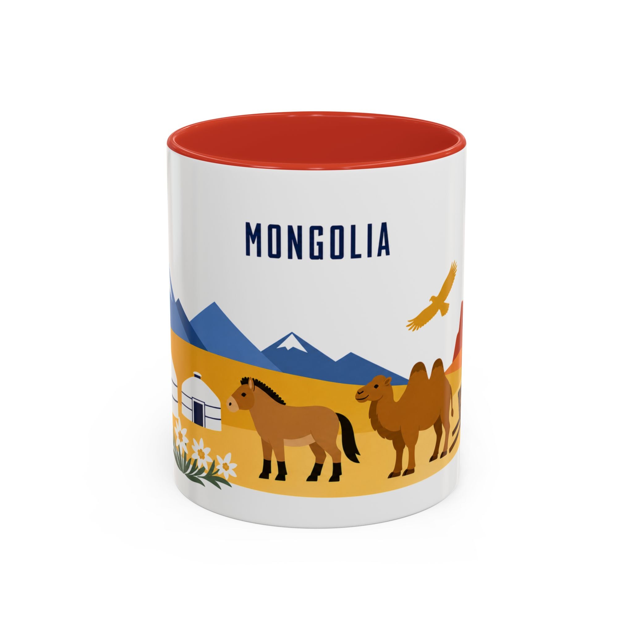 Mongolia Coffee Mug | Travel Souvenir Accent Mug | Country Gift Ceramic Cup 11oz 15oz