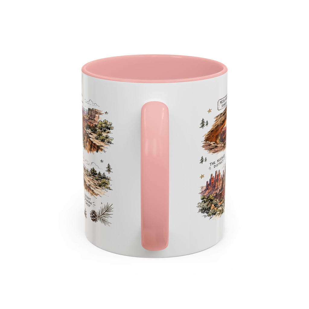 Canyonlands National Park Coffee Mug | Utah Red Rock Desert River Gift | Accent Color Ceramic 11oz 15oz