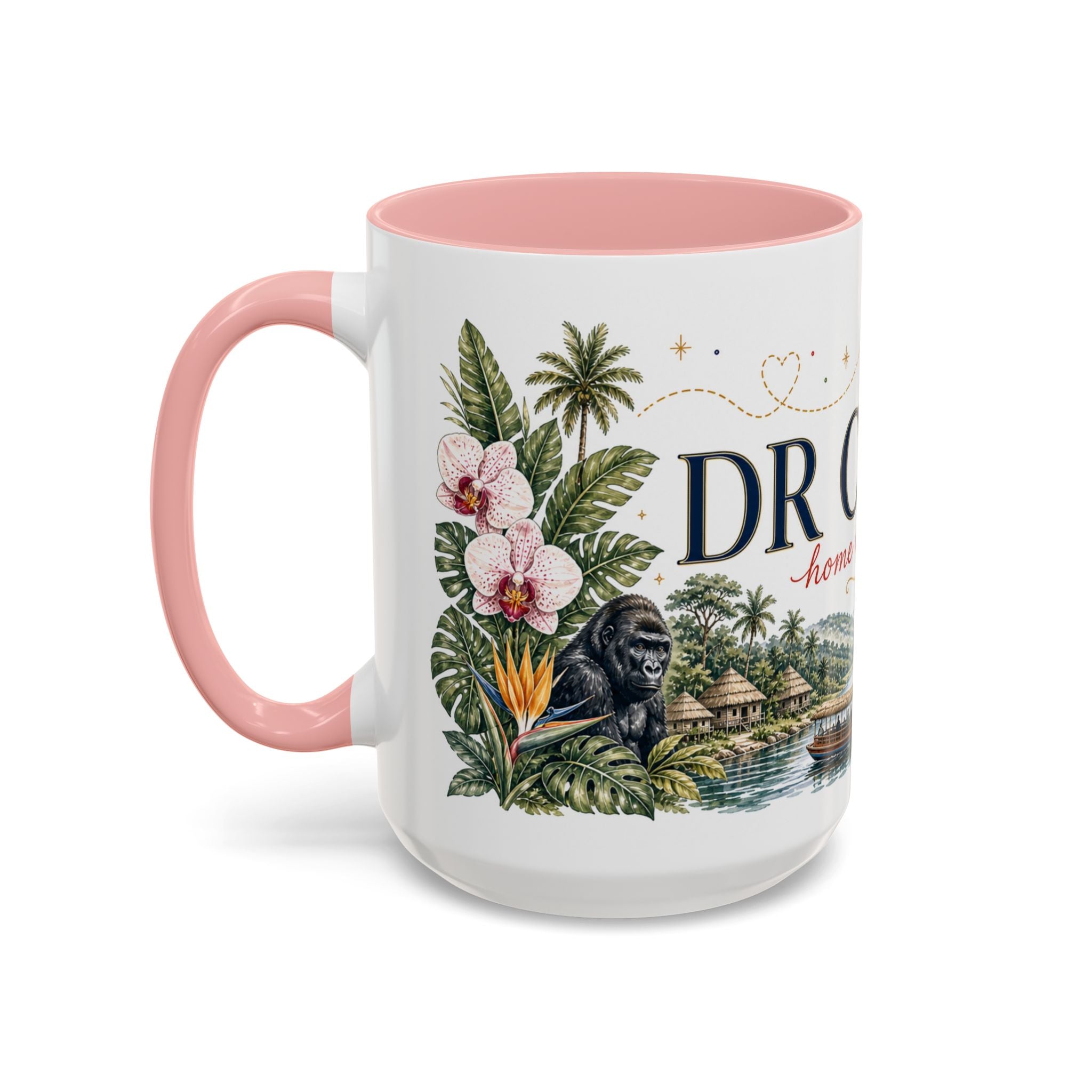 DR Congo Home Country Mug | Moving Away Gift | Long Distance Friendship | 11 oz 15 oz Accent Mug