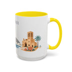 Abu Dhabi Coffee Mug | United Arab Emirates Travel Souvenir | Porcelain Decal City Gift | 11oz 15oz Accent Mug