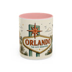 Orlando Coffee Mug | United States Travel Souvenir | Vintage Illustrated City Gift | 11 oz 15 oz Accent Mug