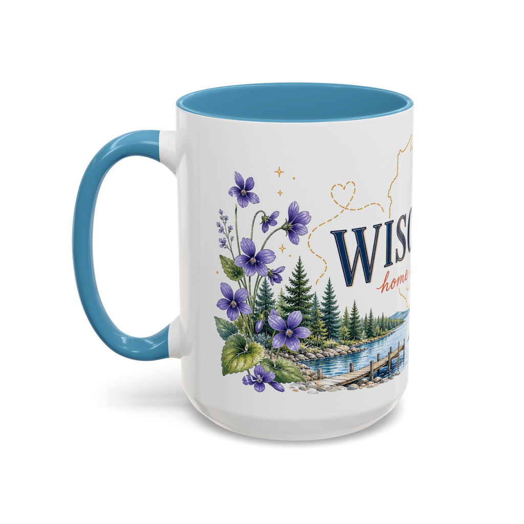 Wisconsin Home State Mug | Moving Away Gift | Long Distance Friendship Coffee Cup | 11oz 15oz Accent Mug