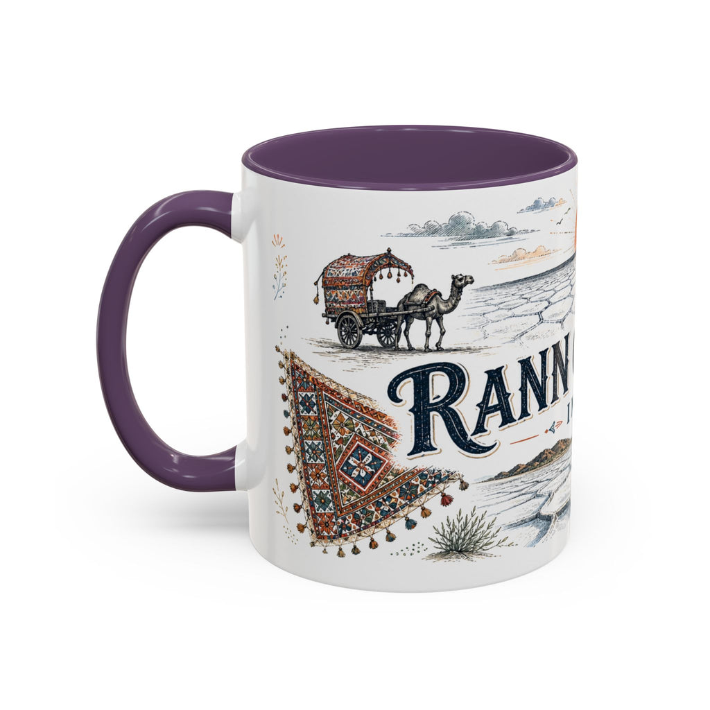 Rann of Kutch Mug, India Travel Souvenir, Bucket List Gift, Accent Ceramic Coffee Mug 11oz 15oz