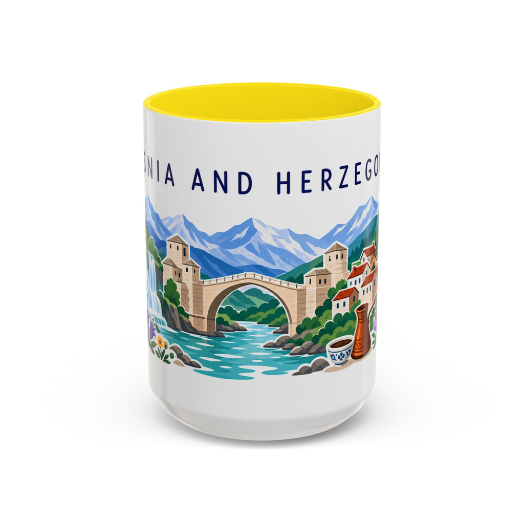 Bosnia and Herzegovina Coffee Mug | Travel Souvenir Accent Mug | Country Gift Ceramic Cup 11oz 15oz