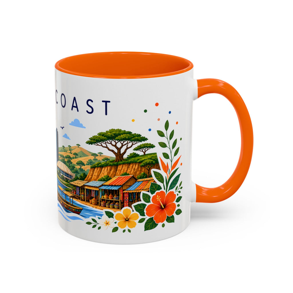 Ivory Coast Coffee Mug | Travel Souvenir Accent Mug | Place Gift Ceramic Cup 11oz 15oz