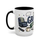 Grandpa's Jokes Are Legendary Coffee Mug | Funny Gift From Grandkids | Accent Ceramic 11oz 15oz