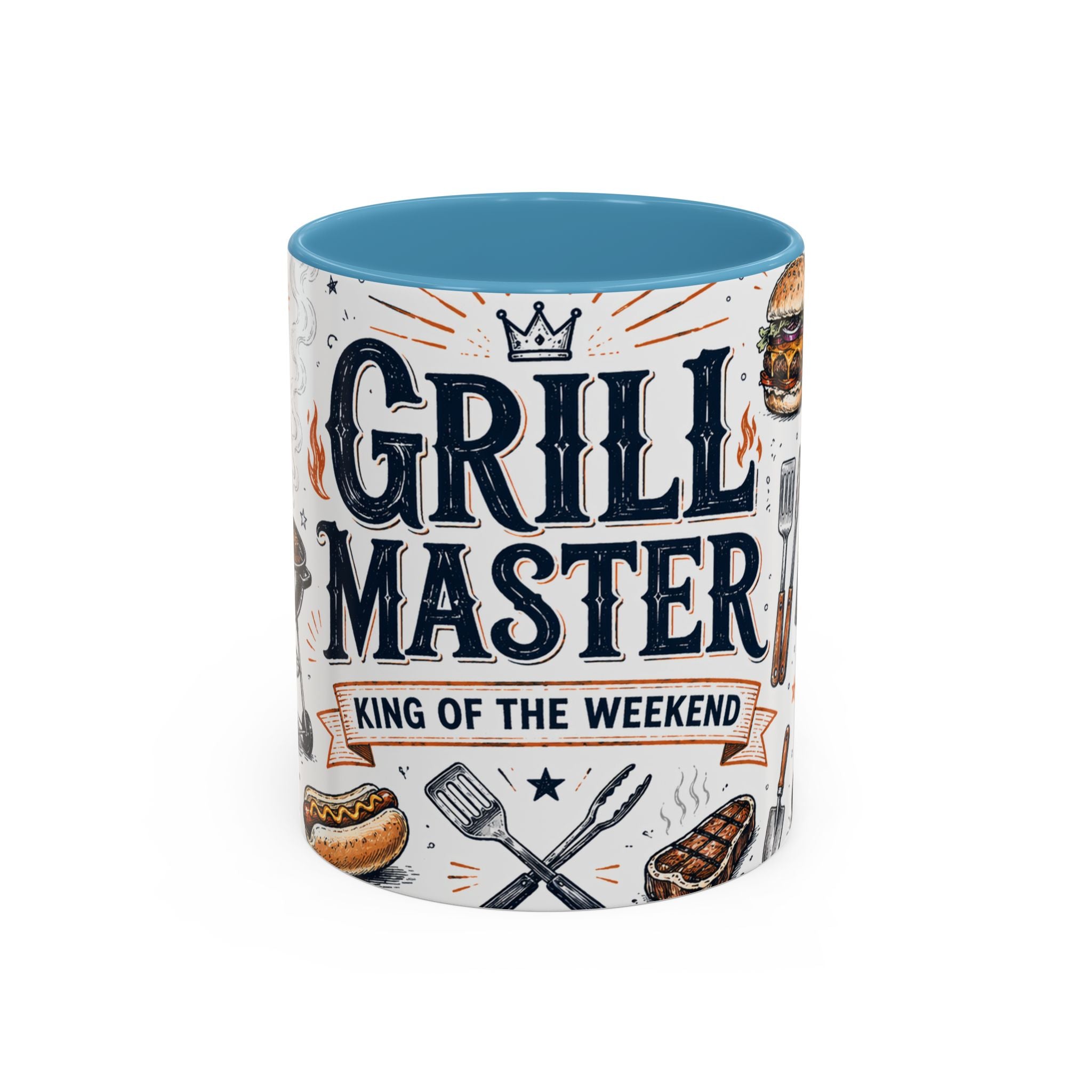 Grill Master Coffee Mug | Father's Day Gift for Dad | Accent Color Ceramic 11oz 15oz