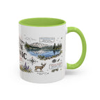 Lassen Volcanic National Park Coffee Mug | California Volcano Geothermal Hiking Gift | Accent Color Ceramic 11oz 15oz