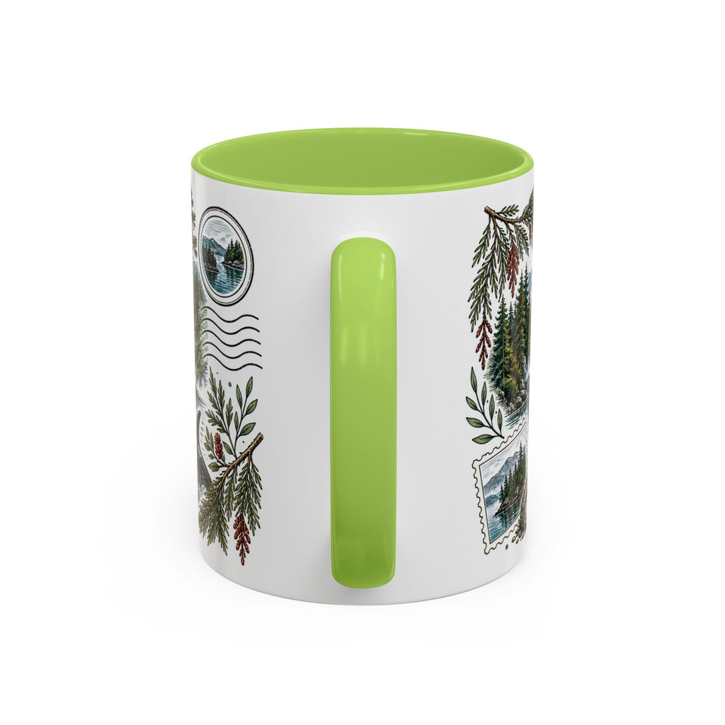 Queen Charlotte Sound Coffee Mug | Travel Destination Souvenir Gift | Accent Color Ceramic 11oz 15oz