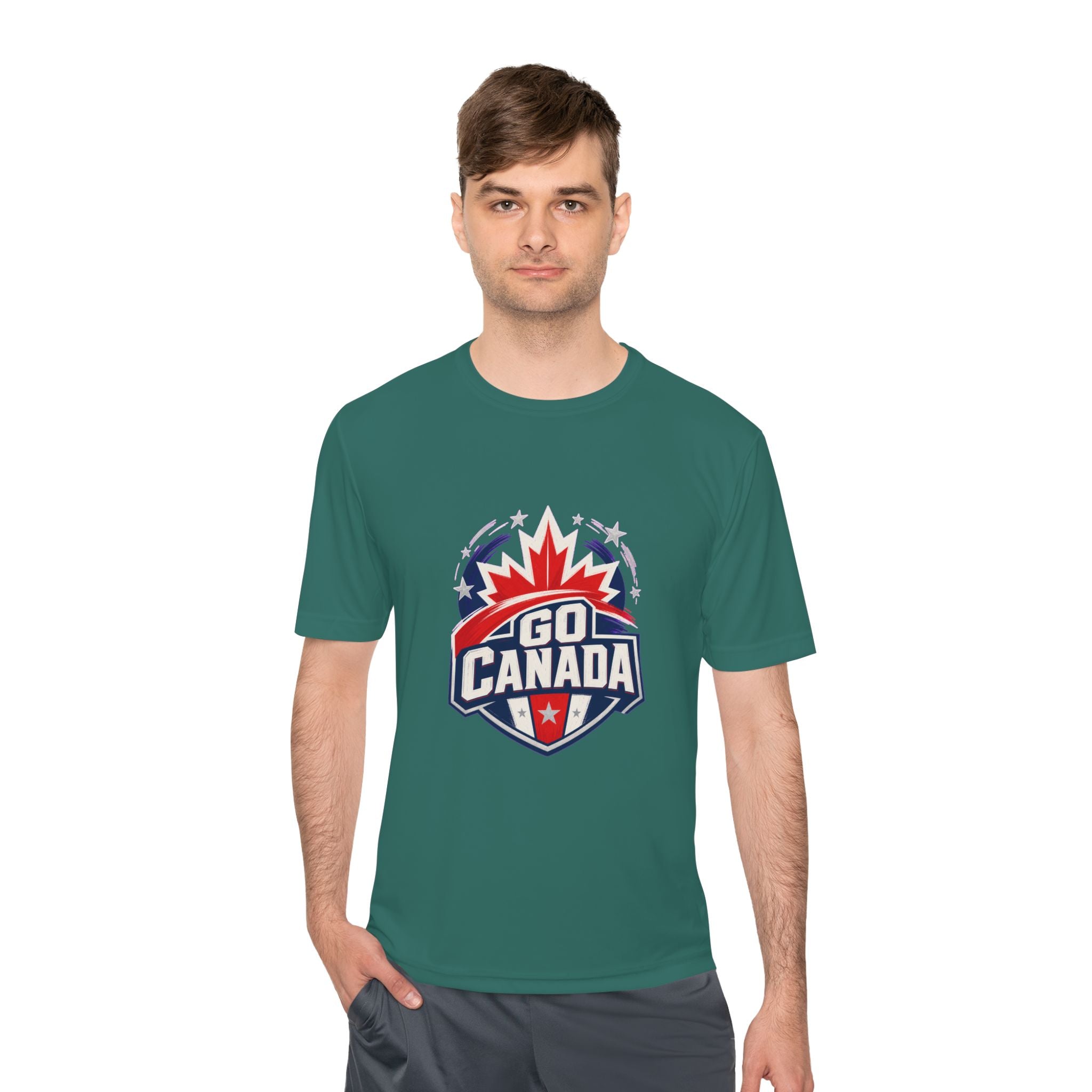 Go Canada Soccer T Shirt, Moisture Wicking Fan Tee