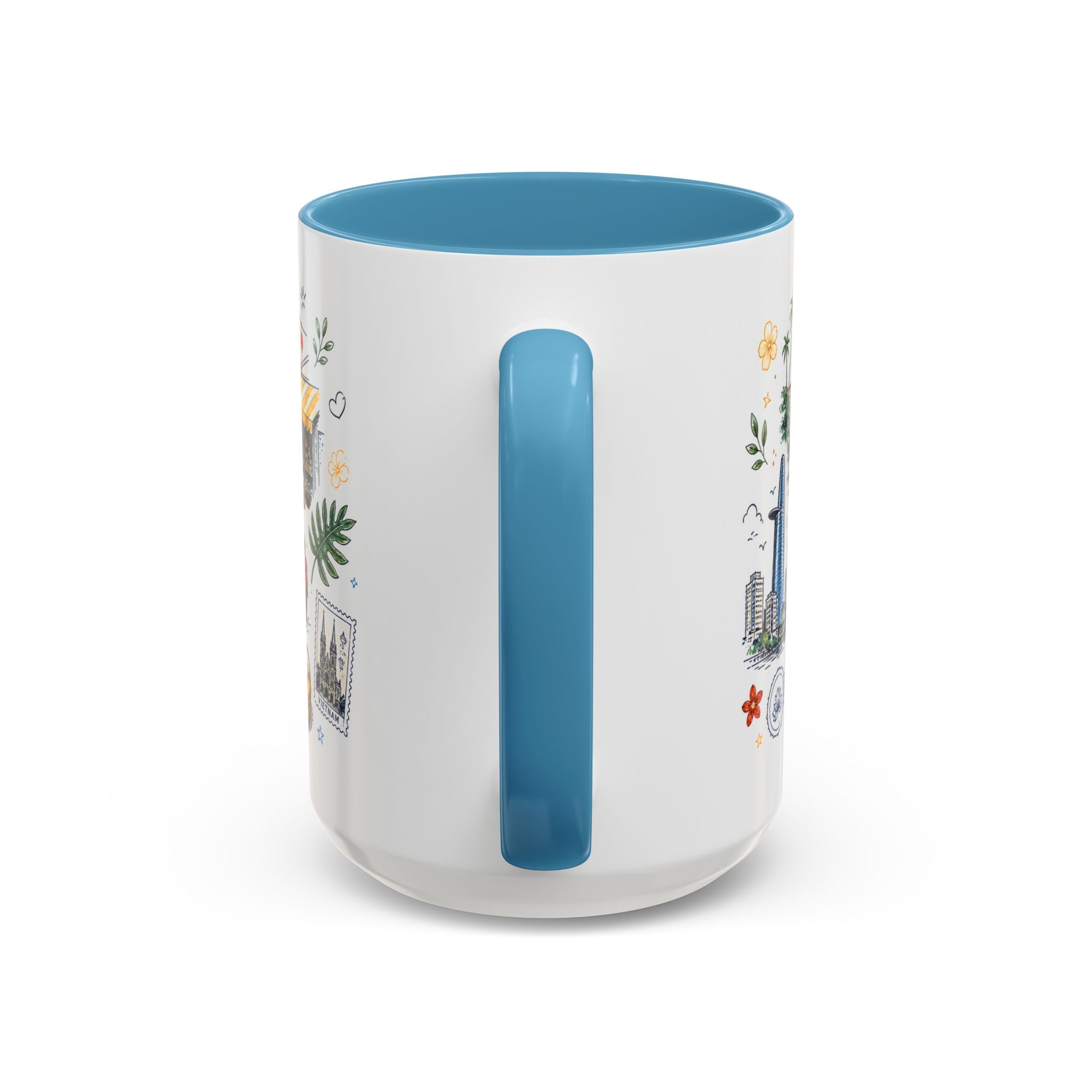 Ho Chi Minh City Coffee Mug | Vietnam Souvenir Travel Gift | Accent Color Ceramic 11oz 15oz