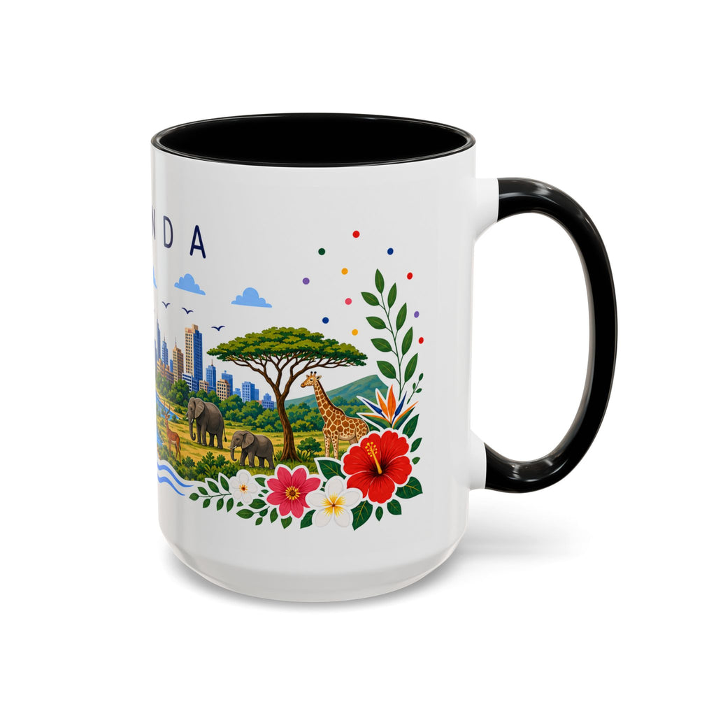 Uganda Coffee Mug | Travel Souvenir Accent Mug | Place Gift Ceramic Cup 11oz 15oz