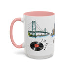 Detroit Illustrated Travel Mug | City Souvenir Accent Coffee Mug | 11oz 15oz Ceramic Cup