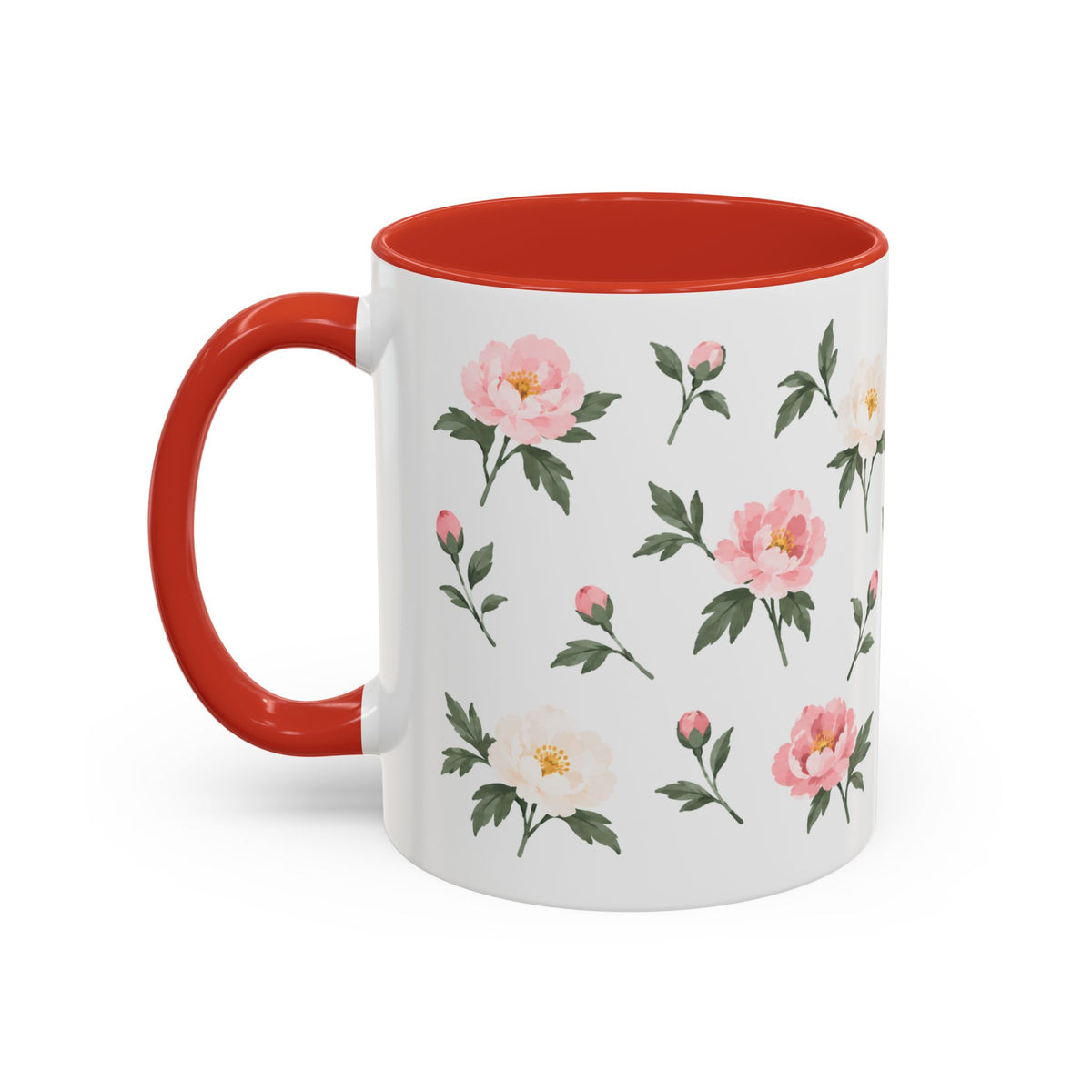 Indiana Peony Mug, State Flower Floral Coffee Cup, 11oz Botanical Gift