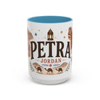 Petra Coffee Mug | Travel Destination Souvenir Gift | Accent Color Ceramic 11oz 15oz