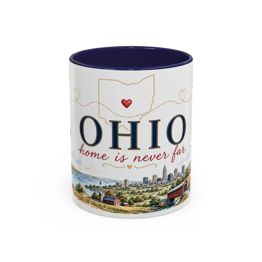 Ohio State Map Mug | Botanical Travel Sketch, Homesick Gift, Long Distance Friendship