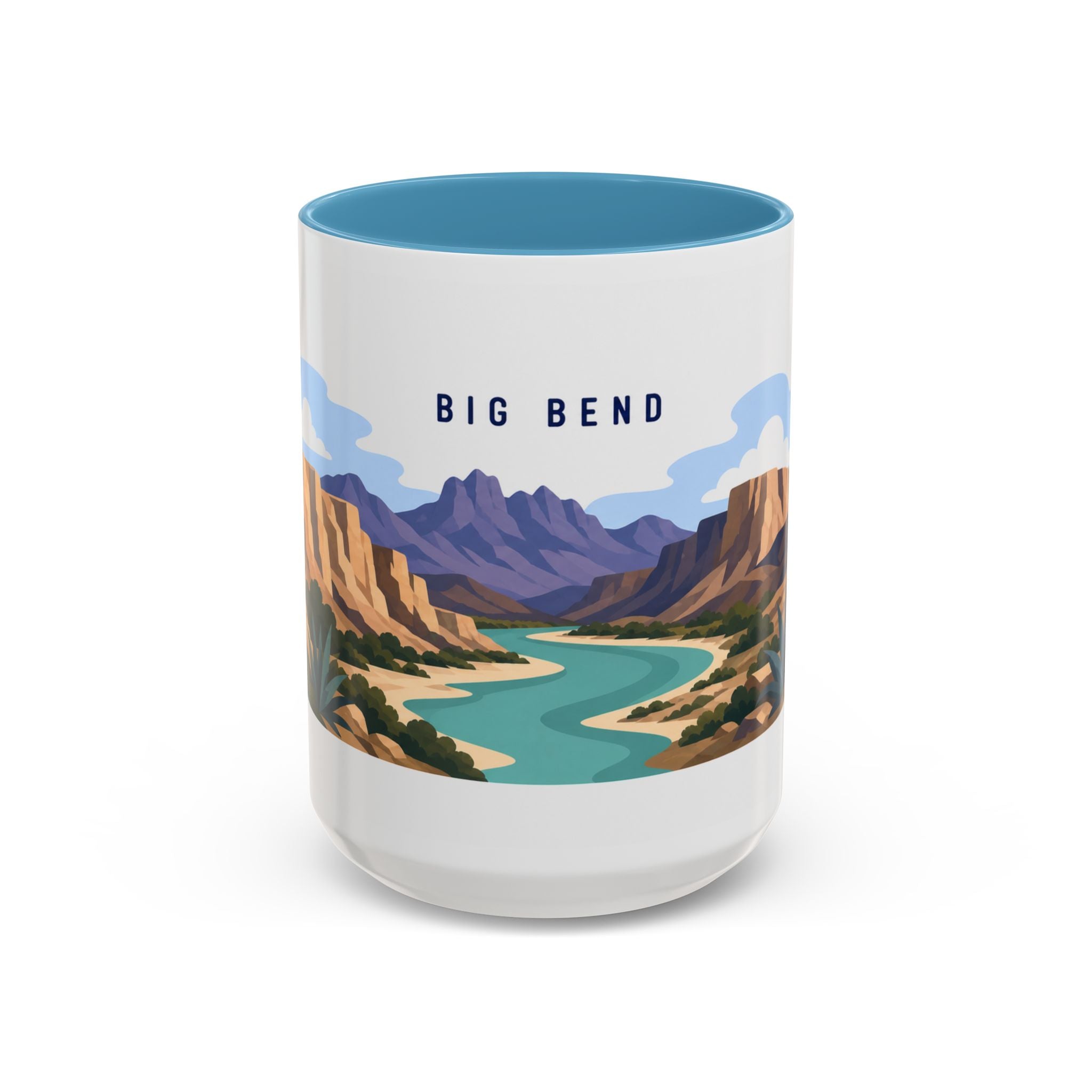 Big Bend National Park Coffee Mug | Solid Color Block Park Souvenir | 11oz 15oz Accent Mug