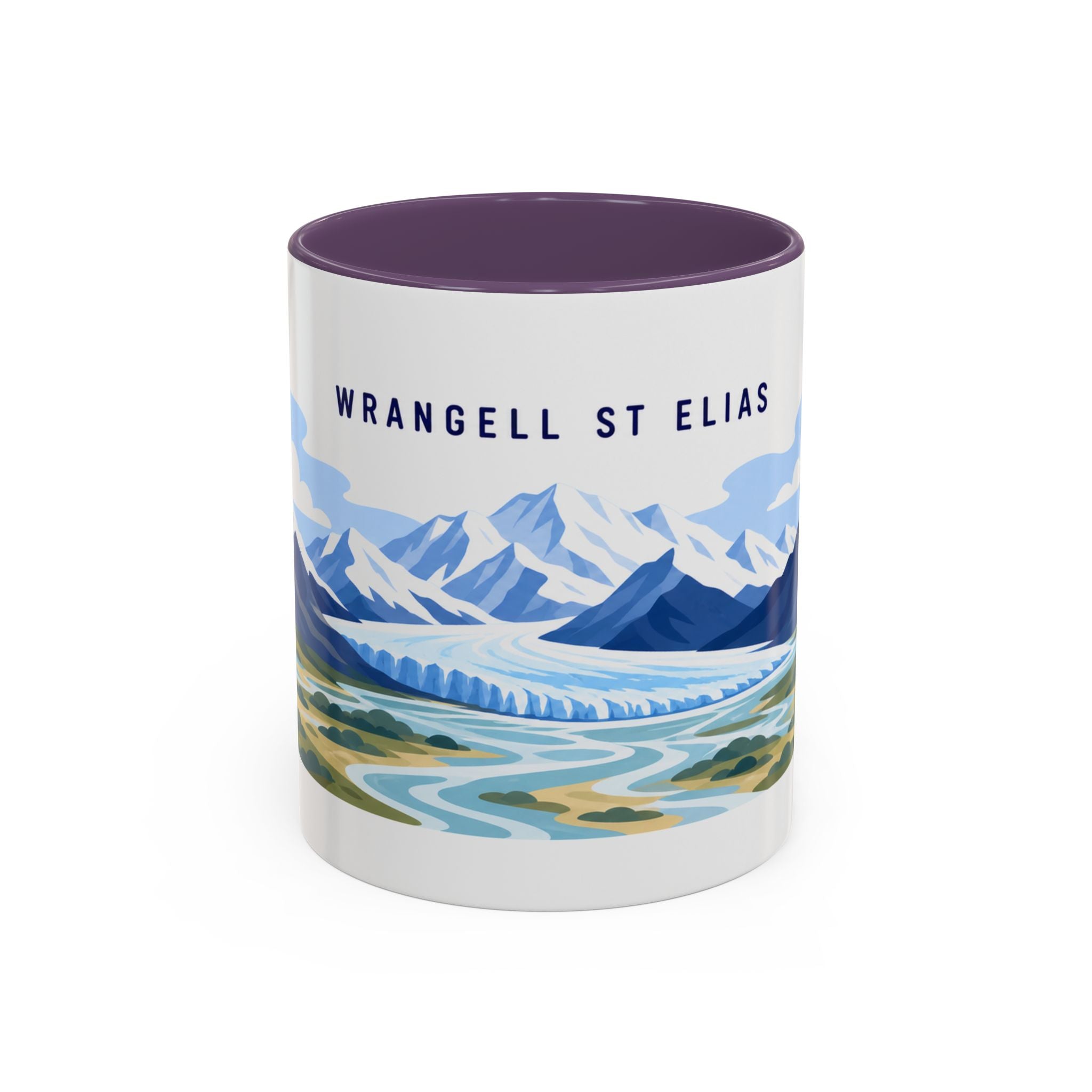 Wrangell-St. Elias National Park Coffee Mug | Solid Color Block Park Souvenir | 11oz 15oz Accent Mug