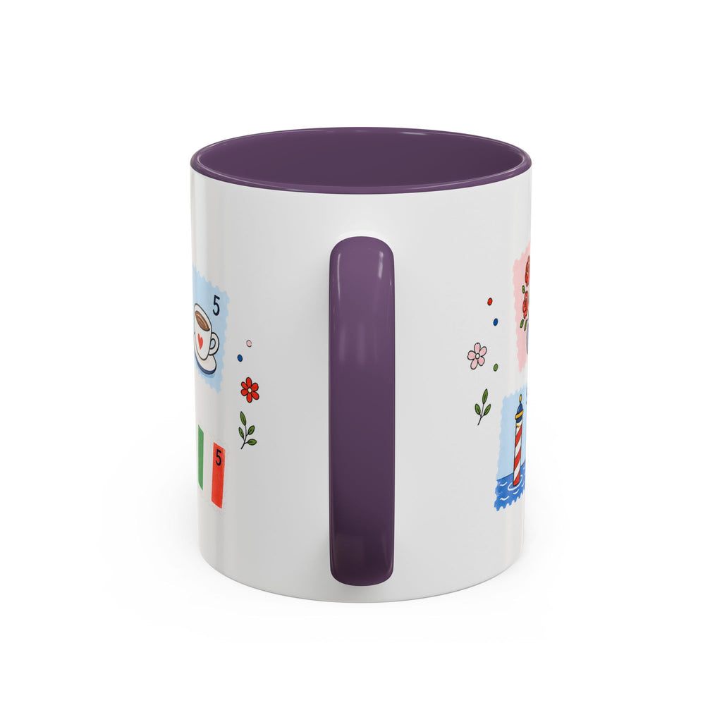 Venice Coffee Mug | Postage Stamp Collage Mug | Travel Souvenir Accent Cup 11oz 15oz